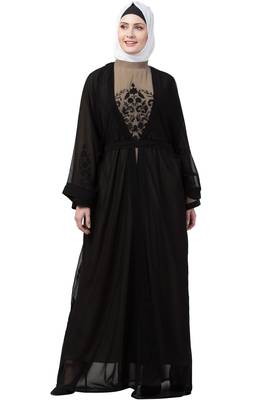 Women Double Layered Embroiderydubai Abaya 3