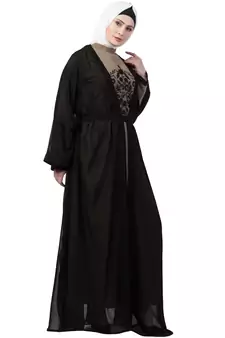 Women Double Layered Embroiderydubai Abaya