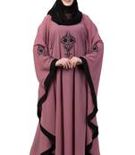 Black and Pink Kashibo Resham Embroidered Kaftan