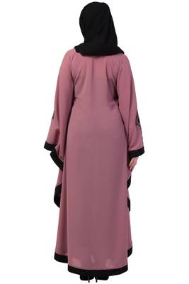 Black and Pink Kashibo Resham Embroidered Kaftan 2