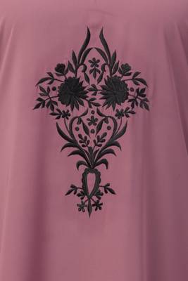 Black and Pink Kashibo Resham Embroidered Kaftan 5