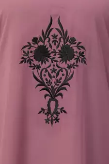 Black and Pink Kashibo Resham Embroidered Kaftan