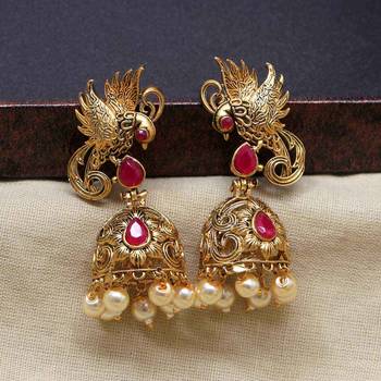 Maroon Jhumkas 2
