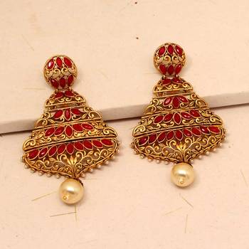 Maroon Danglers Drops 2
