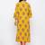 Women's Mustard Rayon Buta Print Straight Kurta