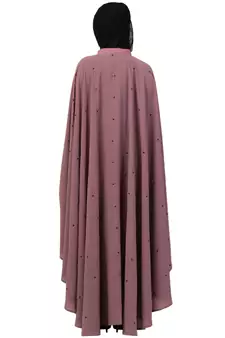 Women Designer Irani Kaftan Abaya-Puce Pink