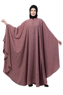 Women Designer Irani Kaftan Abaya-Puce Pink 3