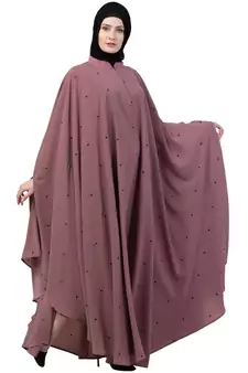Women Designer Irani Kaftan Abaya-Puce Pink