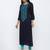 Women's Blue Rayon Embroidery Straight Kurta
