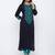 Women's Blue Rayon Embroidery Straight Kurta