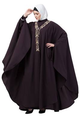Women Double Layered Irani Caftan Purple 4