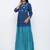 Women's Navy Blue Cotton Cambric Tye Dye Print Anarkali Kurta