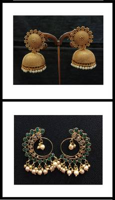 Multicolor Earrings & Jhumka Combo 1