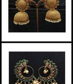 Multicolor Earrings & Jhumka Combo