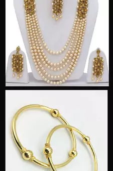 Pearl & Gold Jewellery Combo