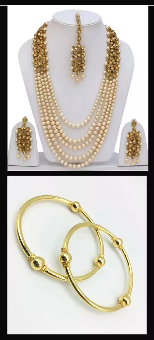 Pearl & Gold Jewellery Combo