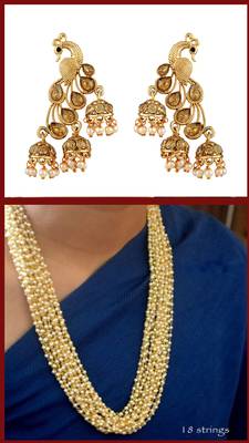 Gold Necklaces & Earrings Combo 1