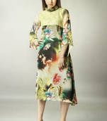 Green Georgette Digital Printed Kurti