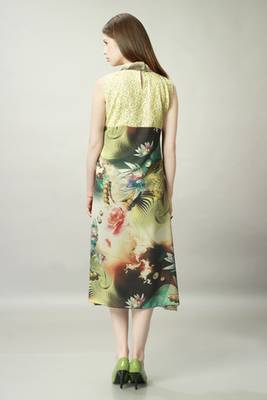 Green Georgette Digital Printed Kurti 3