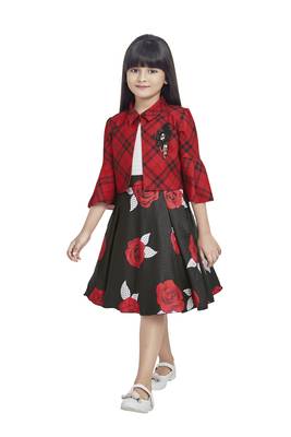 black printed kids frocks 1