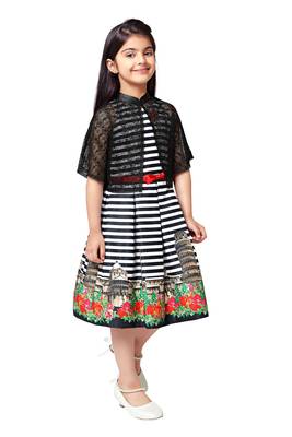 Black plain kids frocks 1
