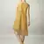 Yellow Net Jacquard Sleeveless Kurti