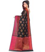 Black Hand Woven Cotton Silk Saree