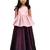 Kids Pink Top And Maroon Lehenga Choli