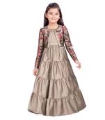 fawn plain kids girl gowns