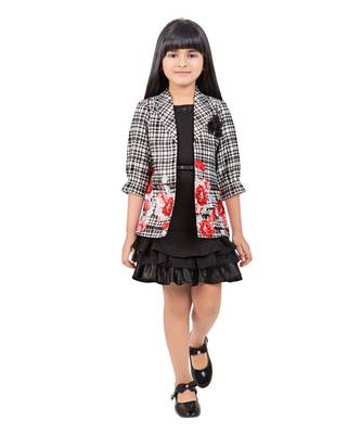 black printed kids frocks 1
