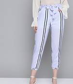 Lavender Stripe Belted Jogger
