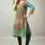 Green and Blue Georgette Digital Print Pakistani Kurti
