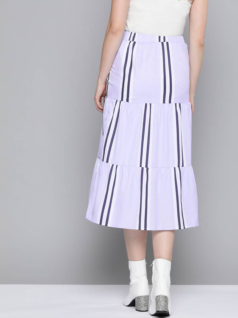 TCR Lavender High Slit Skirt & Top!