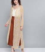 Yellow Ditsy Floral Side Slit Longline Shrug