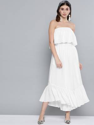 White Schiffli Off Shoulder Jumpsuit 1