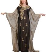digitel print  moroccan islamic dubai kaftan farasha aari and stone work dress