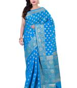 Light Blue Woven Chanderi Saree