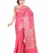 Light Pink Hand Woven Chanderi Saree