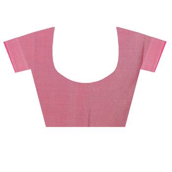 Pink Hand Woven Chanderi Saree 4