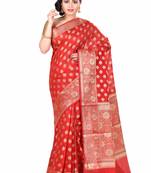 Maroon Hand Woven Chanderi Saree