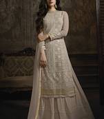 Dusty Beige Lehenga Kameez With Dupatta
