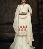 Ivory Lehenga Kameez With Dupatta