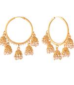 Pearl Jhumki Hoop Earrings for Women 