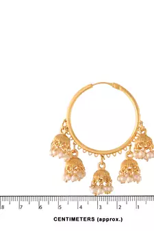 Pearl Jhumki Hoop Earrings for Women 