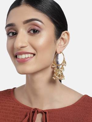 Pearl Jhumki Hoop Earring for Women  1