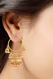Pearl Jhumki Hoop Earring for Women 