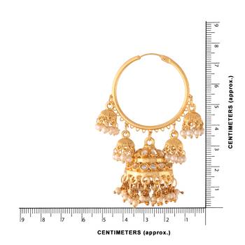 Pearl Jhumki Hoop Earring for Women  3