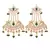 Gold Plated Traditional Kundan & Pearl Dangler Drop Paasa Earrings For Women