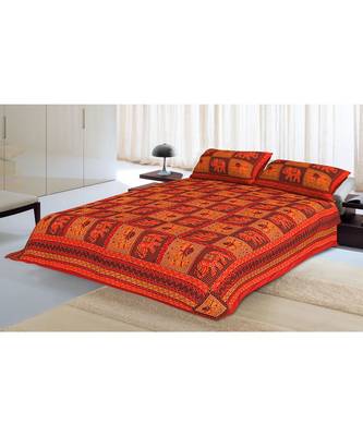 Multicolor Handmade Katha Work Bed sheet  With 2 Pillow Cover 1