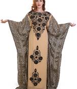 digitel print  moroccan islamic dubai kaftan farasha aari and stone work dress